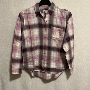Womens Lilac Purple Long Sleeve Flannel